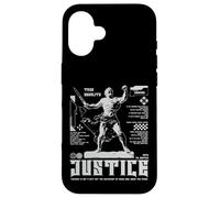 Y2K Justice - Graffiti Urbain Audacieux Coque pour iPhone 16