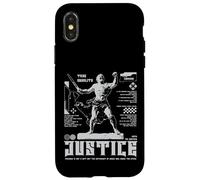 Y2K Justice - Graffiti Urbain Audacieux Coque pour iPhone X/XS