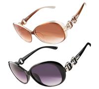 Y2K Lot de 2 paires de lunettes de soleil polarisées pour femme Style rétro tendance surdimensionné Protection UV 400 Lunettes de soleil carrées pliables pour femme pour voyage, shopping, fête à la