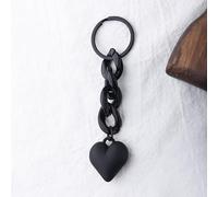 Y2k Porte-clés en forme de cœur noir pour femme - Breloque gothique en forme de cœur pour sac à dos et sac à main - Breloque gothique pour téléphone - Breloque gothique punk rock pour étui de