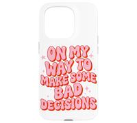 Y2K Rose Rétro Funny on My Way to Make Bad Decisions Party Coque pour iPhone 15 Pro