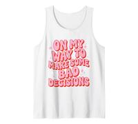 Y2K Rose Rétro Funny on My Way to Make Bad Decisions Party Débardeur