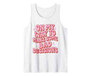 Y2K Rose Rétro Funny on My Way to Make Bad Decisions Party Débardeur