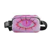 Y2k Sac banane pour homme et femme Motif yeux de démon pêche Sac banane multifonction avec sangle réglable pour cyclisme, randonnée, gym, Y2k Peach Demon Eyes, 1 size