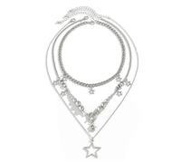 Y2k Star Necklace,Y2k Necklaces for Women,Y2k Accessories,Grunge Necklace,Aesthetic Necklace,Gothic Necklace, Grunge Jewelry, Y2k Jewelry for Women Men,Christmas New Year Jewelry Gift for Women Girl