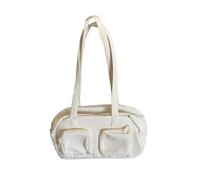 Y2k Streetwear Sac à main solide sous les bras Sac à bandoulière coréen pour vitrines décontractées Goût de mode personnel, blanc, One Size