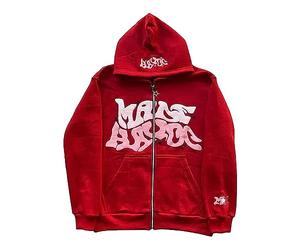 Y2K Sweat à capuche zippé pour homme, Veste à fermeture éclair complète avec poche avant, graphismes gothiques en lettres, sweat oversize, mode hip hop, streetwear vintage, veste à capuche légère et