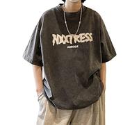 Y2K T-shirt vintage pour homme et femme Motif graphique Preppy Grunge Emo Streetwear Teen Tops Vêtements Alt Esthétique Manches courtes, noir, S