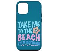 Y2K Take Me to The Beach I'm a Mermaid Retro 2000s Esthétique Coque pour iPhone 12/12 Pro