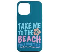 Y2K Take Me to The Beach I'm a Mermaid Retro 2000s Esthétique Coque pour iPhone 13 Pro Max
