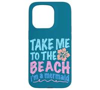 Y2K Take Me to The Beach I'm a Mermaid Retro 2000s Esthétique Coque pour iPhone 15 Pro