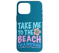 Y2K Take Me to The Beach I'm a Mermaid Retro 2000s Esthétique Coque pour iPhone 16 Pro Max