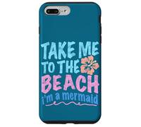 Y2K Take Me to The Beach I'm a Mermaid Retro 2000s Esthétique Coque pour iPhone 7 Plus/8 Plus