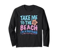 Y2K Take Me to The Beach I'm a Mermaid Retro 2000s Esthétique Manche Longue