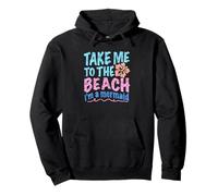 Y2K Take Me to The Beach I'm a Mermaid Retro 2000s Esthétique Sweat à Capuche