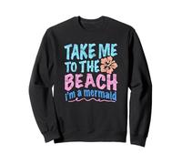 Y2K Take Me to The Beach I'm a Mermaid Retro 2000s Esthétique Sweatshirt