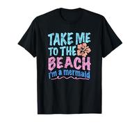 Y2K Take Me to The Beach I'm a Mermaid Retro 2000s Esthétique T-Shirt