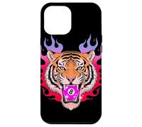 Y2K Tiger Tenant 8 balles Roses avec Flammes Coque pour iPhone 12 Pro Max