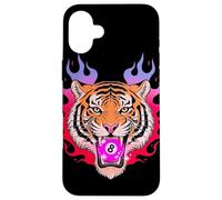 Y2K Tiger Tenant 8 balles Roses avec Flammes Coque pour iPhone 16 Plus