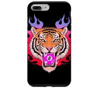 Y2K Tiger Tenant 8 balles Roses avec Flammes Coque pour iPhone 7 Plus/8 Plus