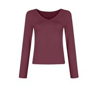 Y2K Top Femme Sexy- T Shirt à Manches Longues Femme Col V,Tunique Chic Et ÉLéGant Moulant Slim Fit Couleur Unie Chemisier Basique Pullover DéContracté Haut Tendance Streetwear Pour Party Clubwear FêTe