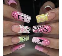 Y2kbug Mode Persist Hoofs mettant en évidence des spectres amusants et brillants faux recyclables pour les femmes substance ABS permanente application rapide dessin animé moderne