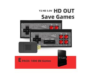 (Y2S HD 1800 Jeux) Console de jeux vidéo portable USB sans fil avec 1800 jeux intégrés pour NES Retro