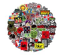 Y4-YGTZ Lot de 100 autocollants en vinyle imperméable avec motif groupe de musique rock et hip-hop pour adolescents et adultes, ordinateur portable, bouteille d'eau, moto, vélo, skateboard, bagages