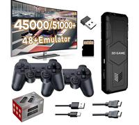 Y5 Console de Jeux rétro,4K Game Stick 45000+ Games,Console de Jeux vidéo rétro Support 48 émulateurs,Console Portable Rétro avec Double 2.4G contrôleurs sans Fil,Multiplayer,Plug & Play (64G)