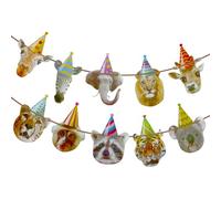 Y5DWSRHF Bannière d'anniversaire Animaux sauvages de la jungle Décorations pour fête sur le thème du safari Décoration de fêtes sur le thème du safari