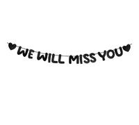 Y5WMHXNHF Bannière « We Will Miss You » - Décoration de fête pour le travail de bureau, adieu, retraite, remise de diplôme, départ en retraite, départ en retraite - Fournitures de décoration de fête
