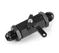 Y974 - Vanne de coupure à clapet, vanne de coupure de carburant en alliage d’aluminium AN10, vanne à bille usinée CNC en billet T6061 avec une capacité de débit élevée pour le (noire)