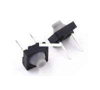 Ya Interrupteur tactile 100 pièces 8 * mm interrupteurs DIP 2P boutons conducteurs toucher silicone bouton interrupteur central 2 broches .so