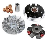Ya Song Kit variateur for scooter avec galet de course 18 x 14 mm 12 g et poulie d'entraînement fixe, compatible avec les moteurs 4 temps GY6 125 cc, 150 cc, 152QMI et 157QMJ