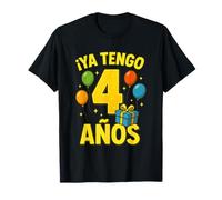 Ya Tengo 4 Ans Cadeau d'anniversaire pour Enfants en Espagnol T-Shirt