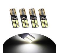 YaaGoo 4PCS T10 LED Ampoules de Voiture, Lampe W5W 194 168 2825 Xénon 6000K 2835 Chipset LED, Lampe de Remplacement à Inversion pour Lumière Dôme Carte Côté Feux de Plaque Immatriculation-12-24V Blanc
