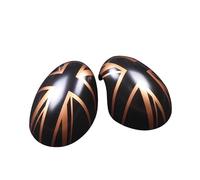 YaaGoo Coques de rétroviseurs latéraux YaaGoo pour MINI Cooper R55 R56 R57 R58 R59 R60 R61 2007-2013, Pour rétroviseurs rabattables manuellement(Motif Union Jack doré)