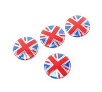 YaaGoo pour Mini 52 mm 2,05" de diamètre Autocollants de Couverture de Capuchon de moyeu de Roue de Voiture (4 pièces, Logo Union Jack)