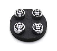 YaaGoo Pour pneus Mini Cooper, lot de 4 capuchons de valve avec boîtier décoratif (ARGENT CK)
