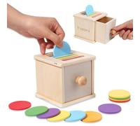 YAANI Montessori Ball Drop Box Object Permanence Box Montessori Toys Baby Toy 6-12 Mois Jouet Montessori Jouet Bébé