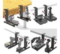 YAARHEJ -F-Manette Jeu de 2 jeux de simulation de vol joystick, accélérateur et support de bureau pour système hotas compatible avec Logitech x56, x52, thrustmaster t - Flight hotas ff24-01453
