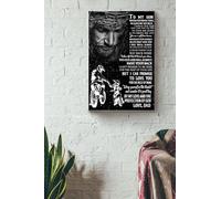 YAASIMOULE À mon fils, je te promets mon amour - Affiche sur toile encadrée - Décoration murale - Cadeau pour un anniversaire de bébé