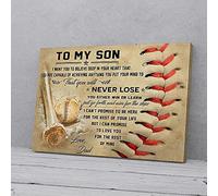 YAASIMOULE À mon fils, je veux que tu croies au plus profond de ton cœur. Impressions sur toile de baseball