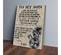 YAASIMOULE À mon fils, je veux que tu croies au plus profond de ton cœur. Impressions sur toile Viking Dad