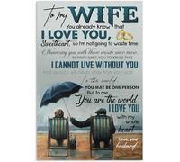 YAASIMOULE Affiche à ma femme aime ton mari je t'aime chérie alors ne vais pas perdre de temps Art décoration murale