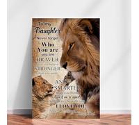 YAASIMOULE Affiche à ma fille n'oublie jamais qui tu es plus courageuse envers décoration murale