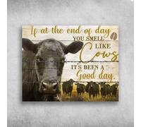 YAASIMOULE Affiche « À mon fils à ma fille » : « Vache Black Angus » : si la fin de journée tu sens vache décoration murale
