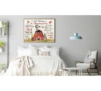 YAASIMOULE Affiche All Farmhouse Cardinal Je crois toujours en la grâce incroyable Qu'il y a du pouvoir dans le sang marche avec moi