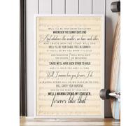 YAASIMOULE Affiche « As Ever Like That » avec les paroles de la chanson portrait art mural décoration d'intérieur