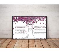 YAASIMOULE Affiche avec paroles de la chanson Mean To Me paysages art mural décoration d'intérieur